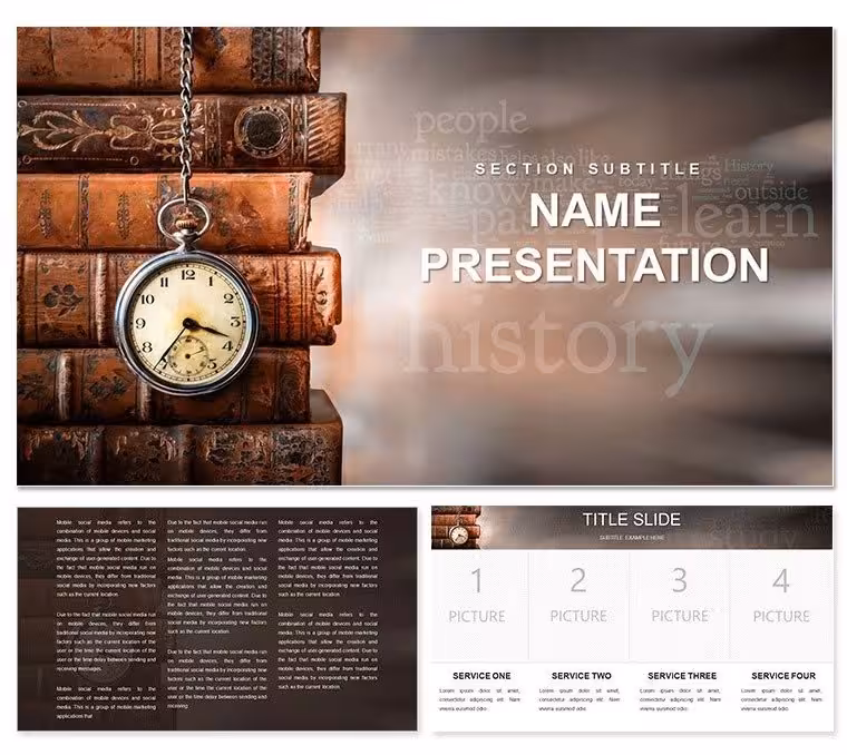 Historical Books Keynote Template: Pages of Timeless Insight