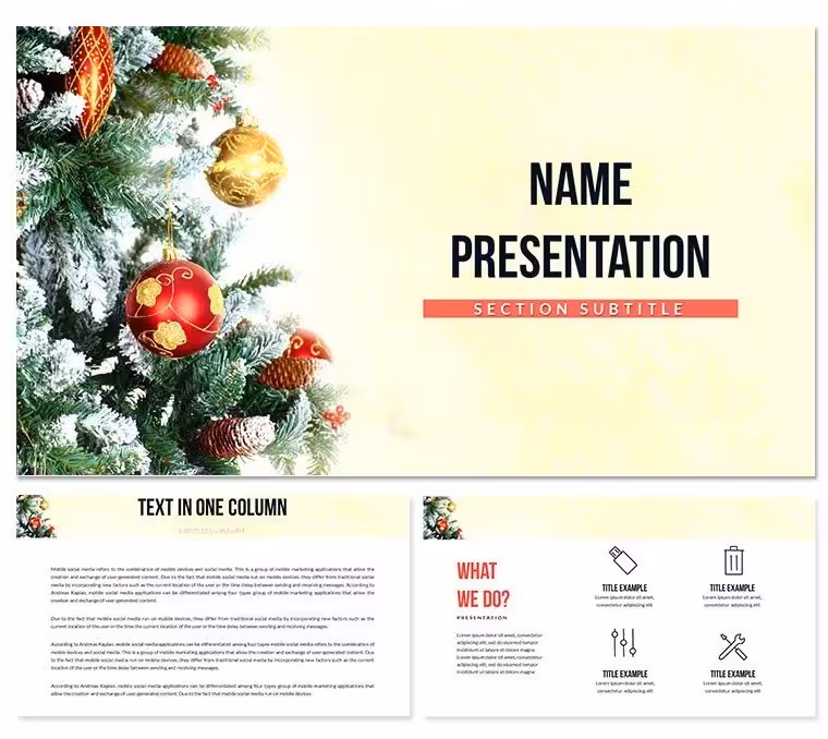 Free Christmas Tree Keynote Template for Memorable Presentation