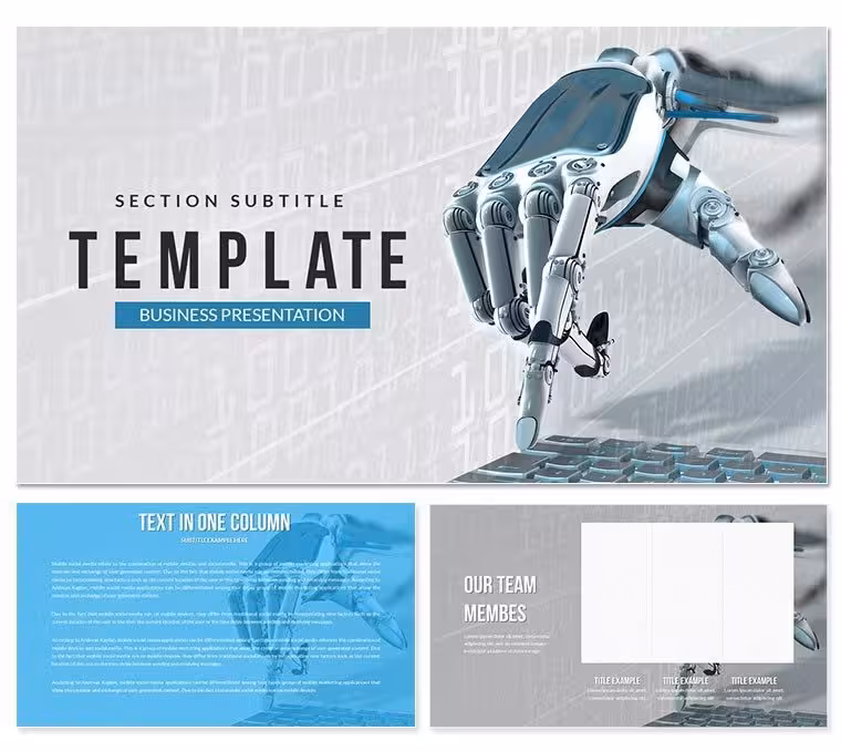 AI Robot Keynote template presentation