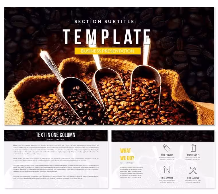 Coffee Shops Keynote template Presentation