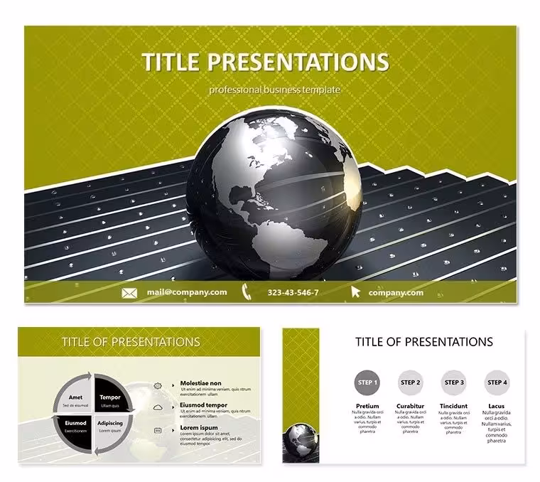 International Economy and World Business PowerPoint Template