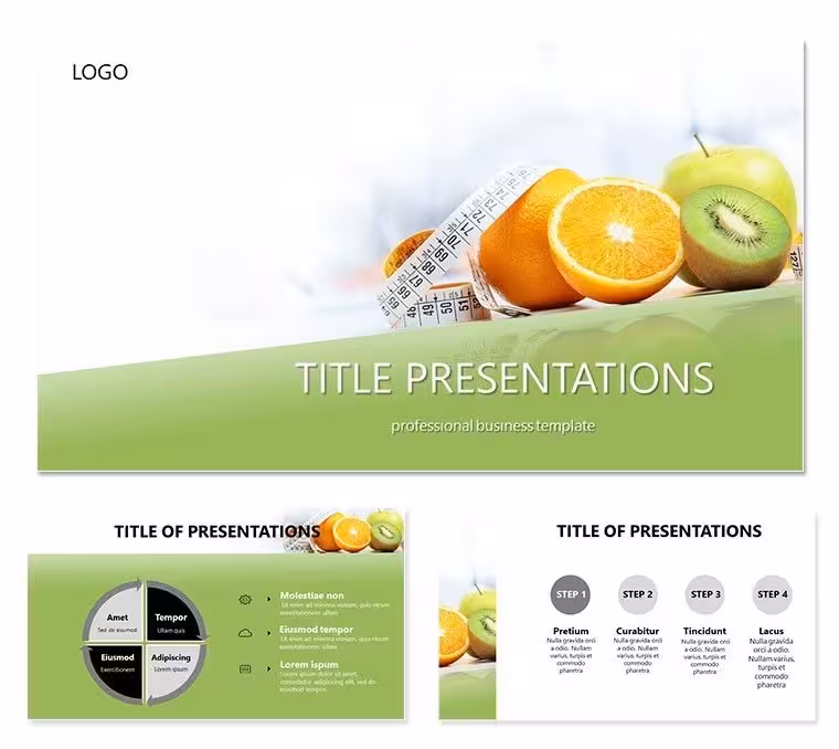 Healthy Recipes PowerPoint template