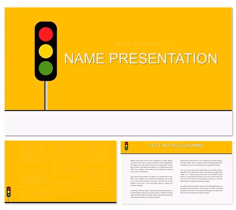 Road Rules Keynote Template: Routes to Remarkable Logistics