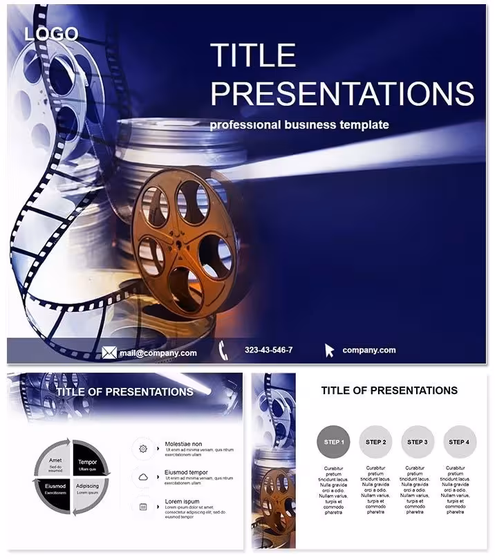 Film Production PowerPoint Template for Cinema Creators