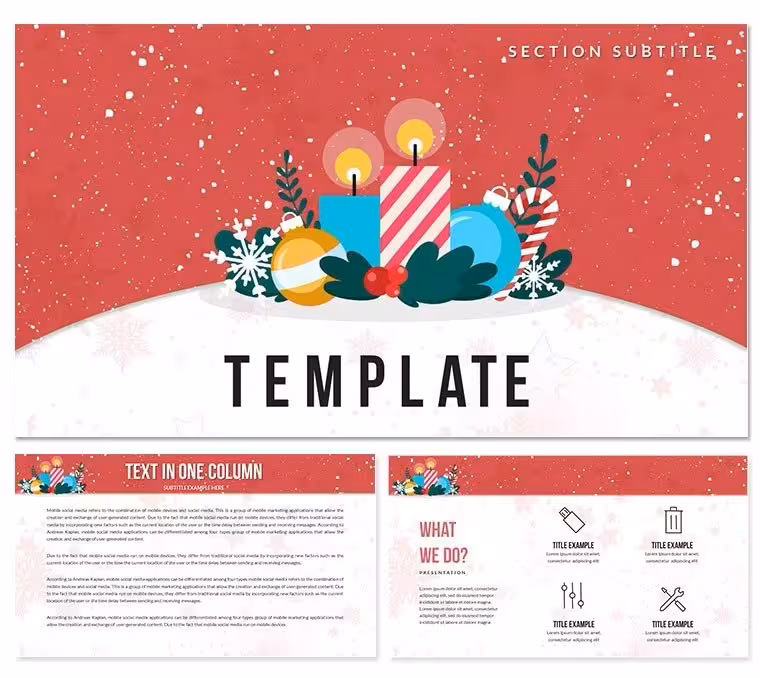 Congratulations on Christmas Keynote Template - Download Presentation