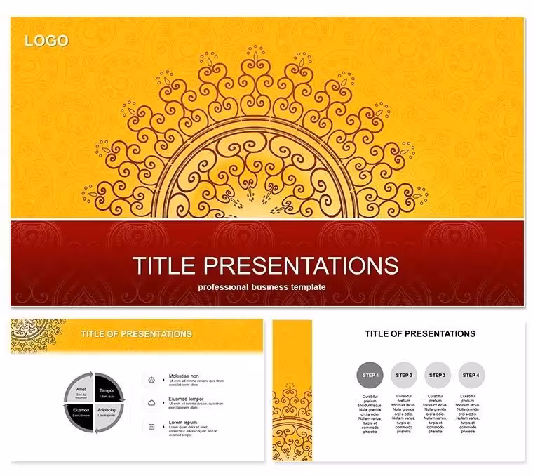Cultural Indian Ornament PowerPoint Template