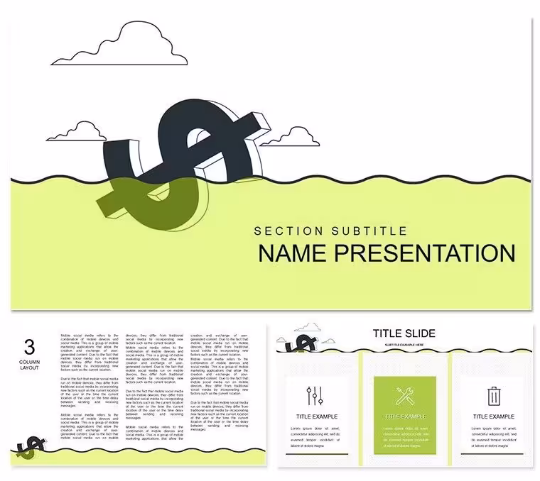Finance: Dollar Decline or Dollar Collapse Keynote template