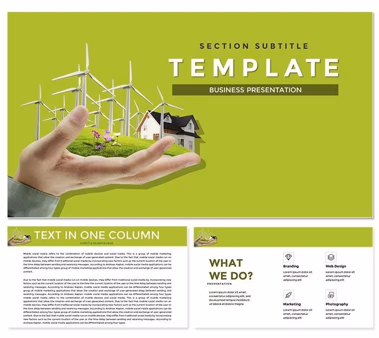 Eco-house: Modern houses Keynote Presentation Templates