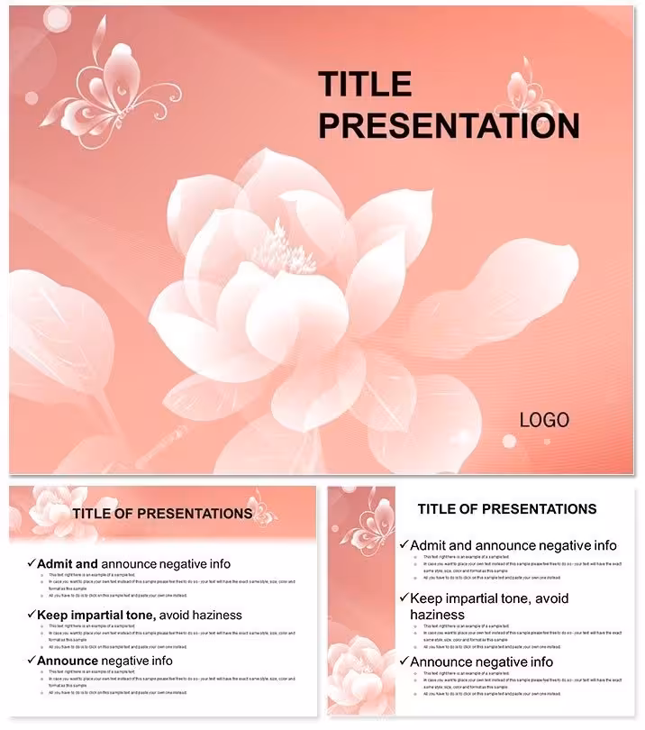 Romantic Love Flower PowerPoint Template