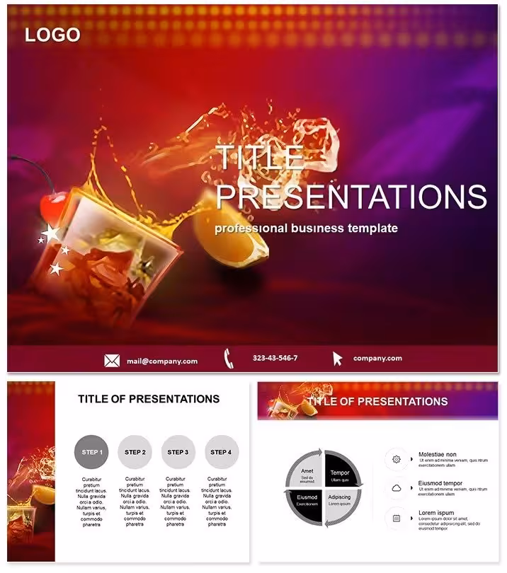 Vibrant Cocktail Night Keynote Deck
