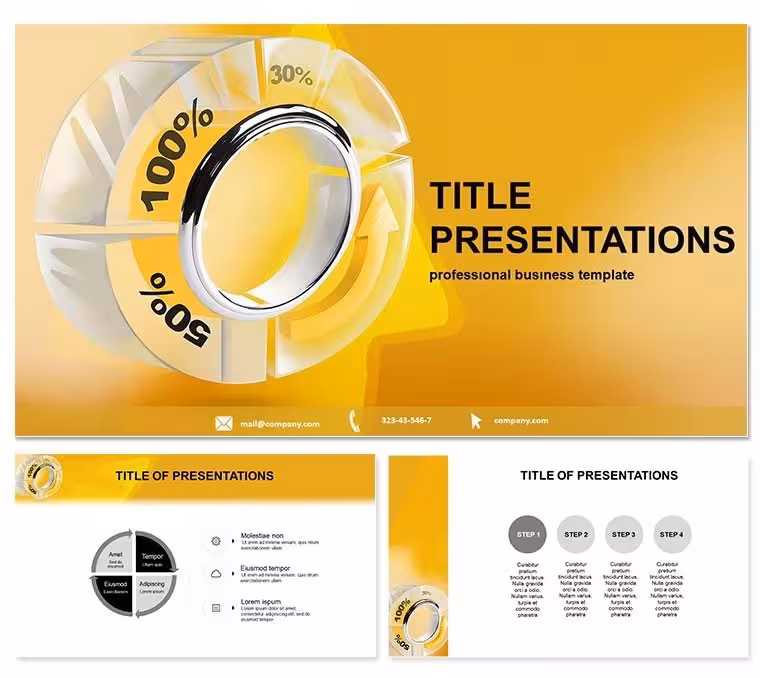 Portion Precision: Percentage Pie Chart PowerPoint