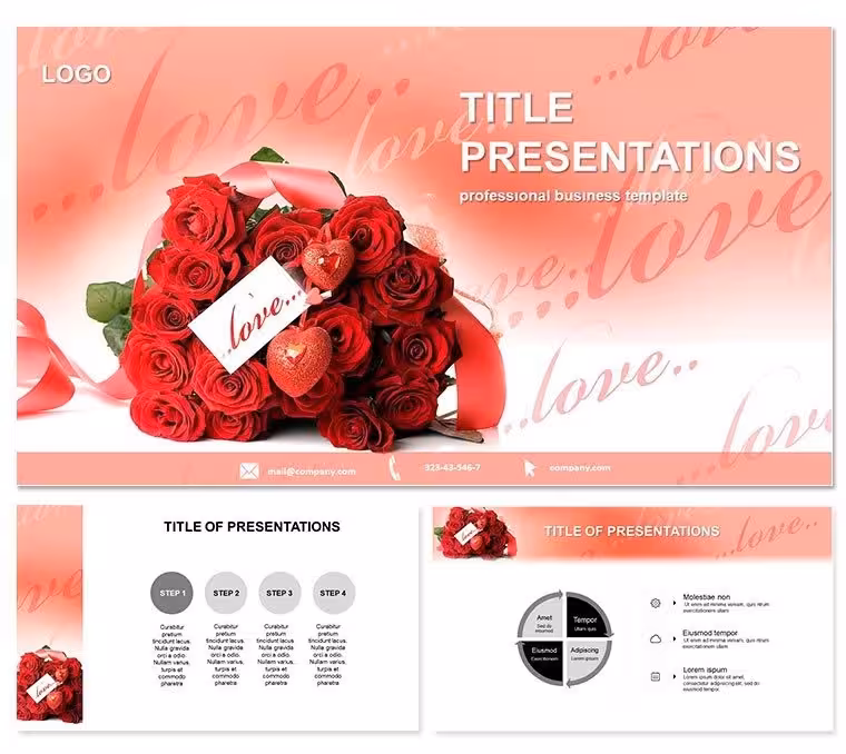 Romantic Roses of Love Keynote Template