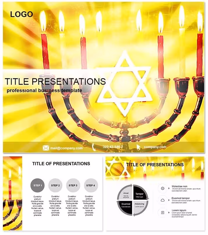 Jewish Candle Keynote Template