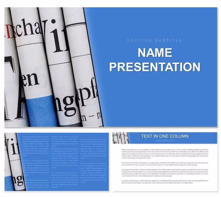 Newspaper Publishing Keynote Template: Ink Your Ideas into Action