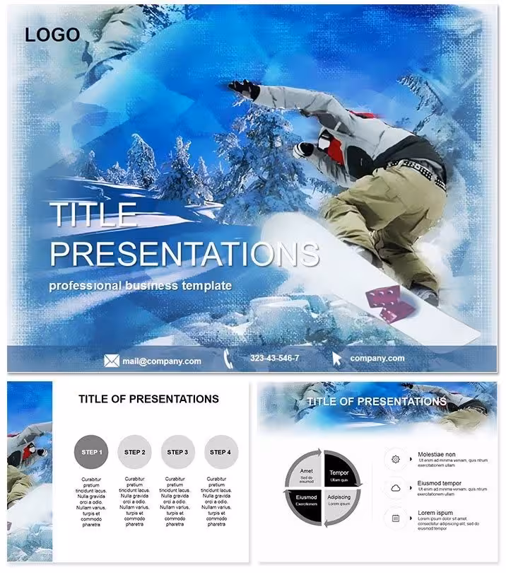 Extreme Snowboard Keynote Template: Ignite Adventure Visuals