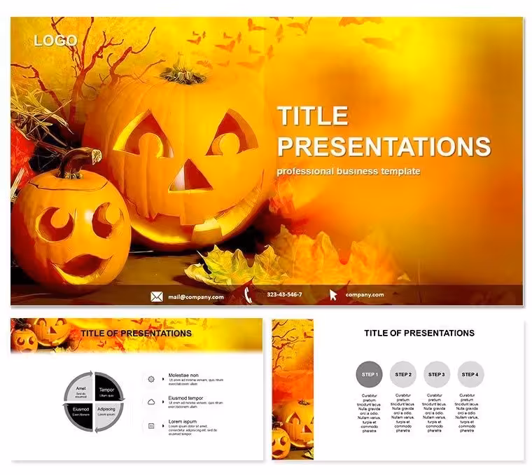 Craft Eerie Narratives Using Symbols of Halloween PowerPoint Template