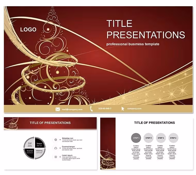 Abstract Christmas Tree PowerPoint Template