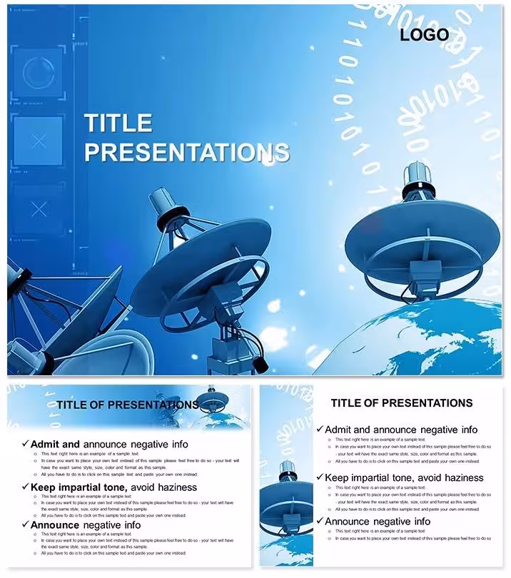 Satellite Communication PowerPoint Template: Relay Ideas Across Horizons