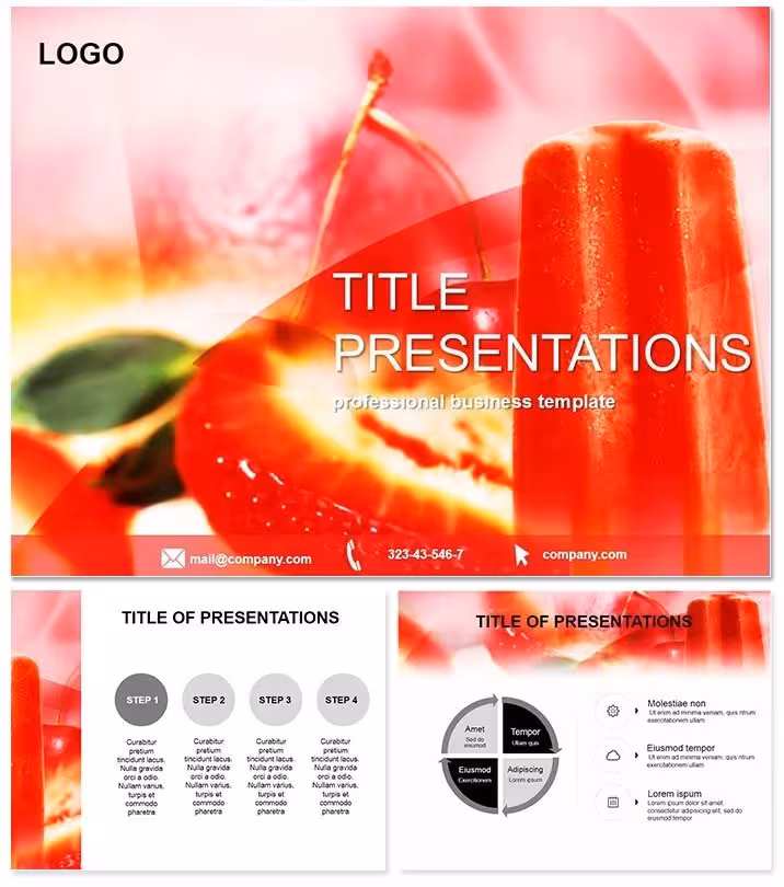 Vibrant Sorbet Keynote Template Design