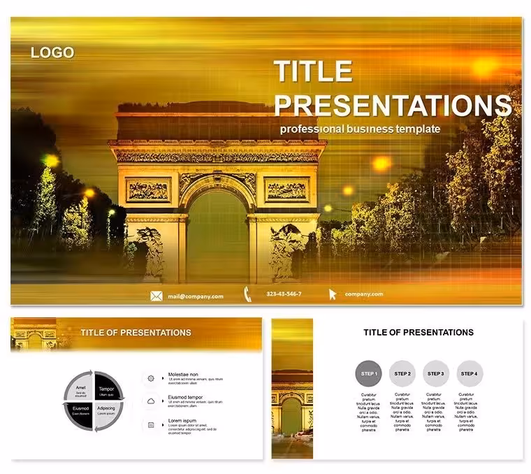 Arch of Adventure: Arc de Triomphe PPT Template