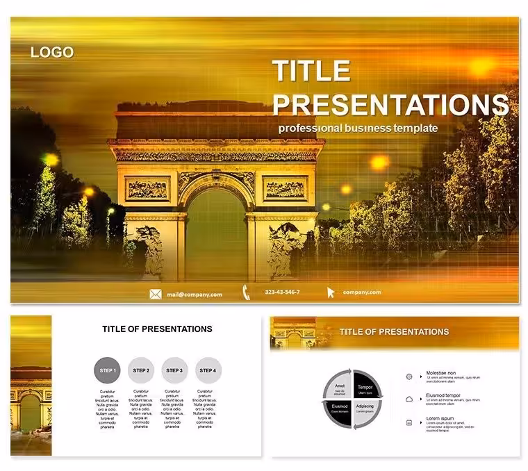 Arc de Triomphe Keynote Template: Elegant Designs
