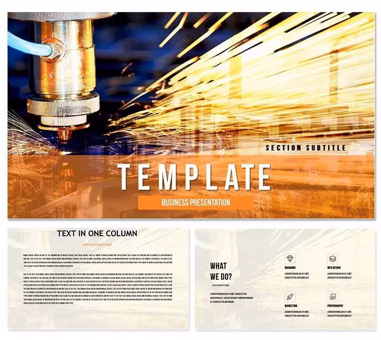 Laser cutting of metal - Keynote Template