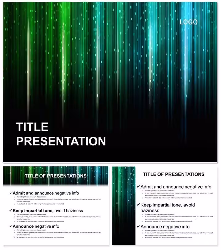 Festive Rain PowerPoint Templates