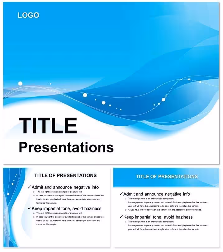 Azure Keynote Template: Serenity in Blue for Timeless Presentations