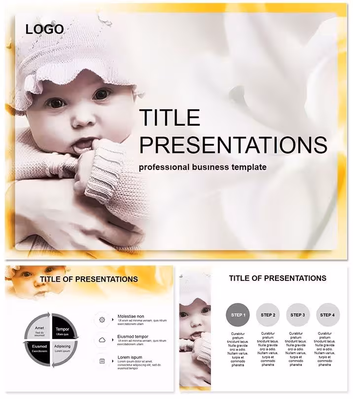 Adorable Newborn Baby PowerPoint Template