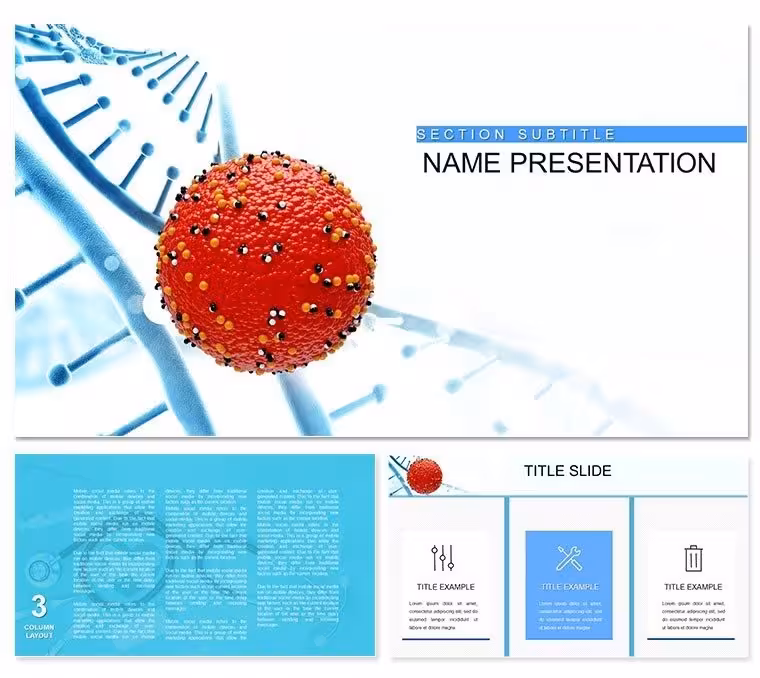 Viruses Change DNA Keynote Template for Scientific Presentations