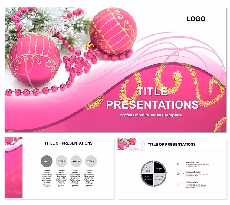 Festive Christmas Decorations Keynote Template
