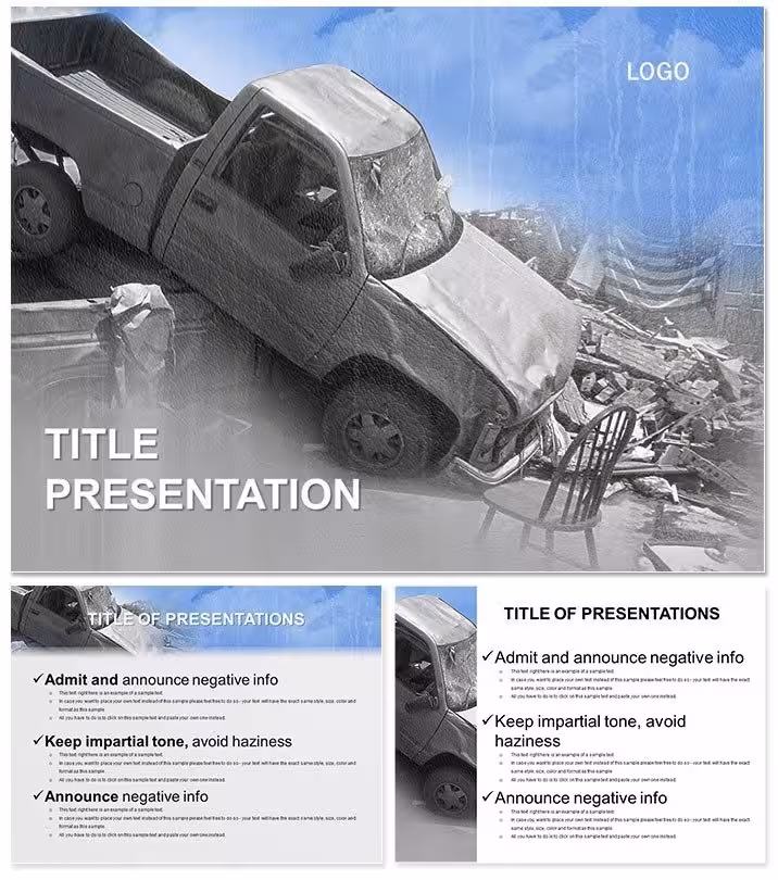 Junkyard Scrap Metal PowerPoint Template: Sustainable Stories