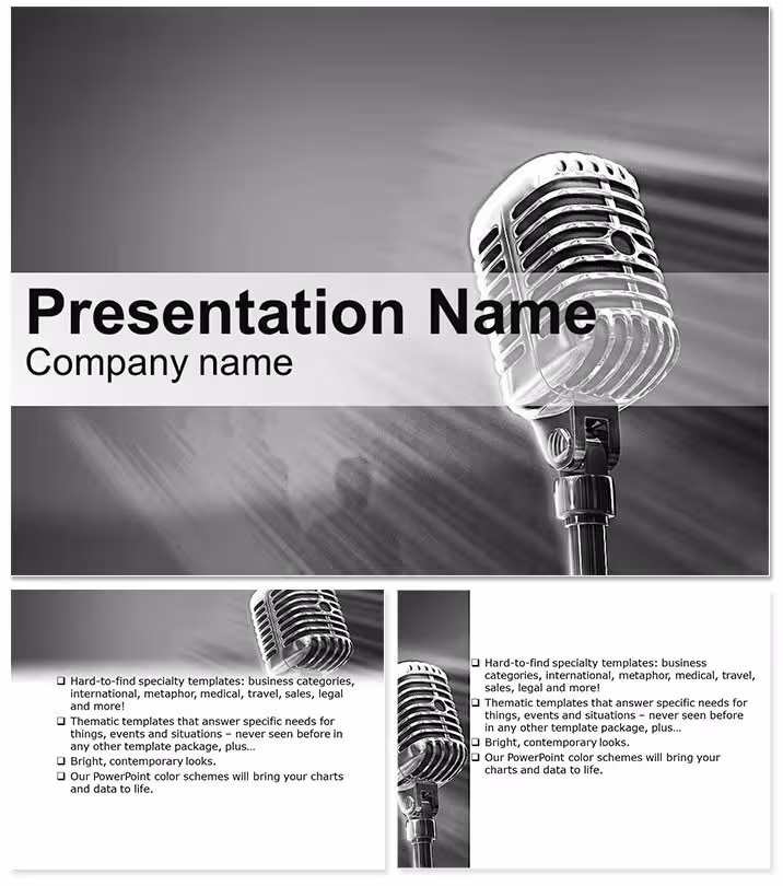 Music Awards PowerPoint Template: Spotlight Your Wins