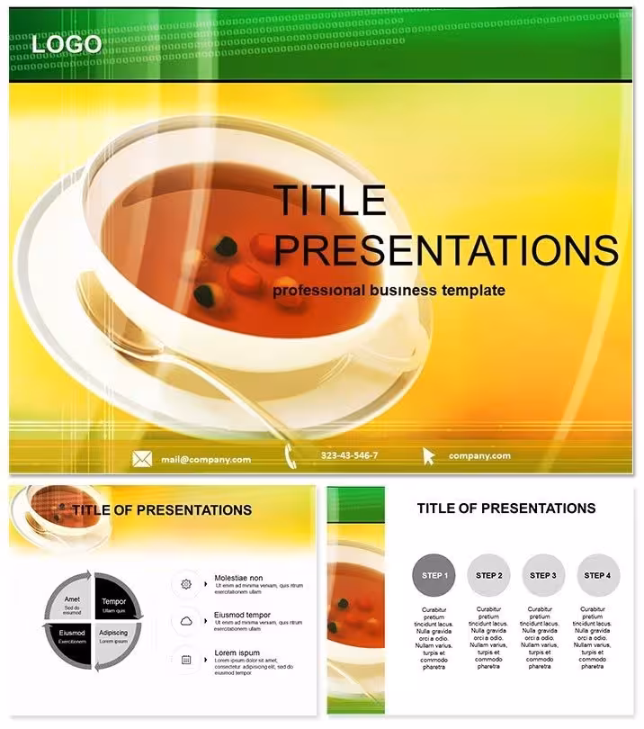 Fragrant Tea Beverage PowerPoint Template