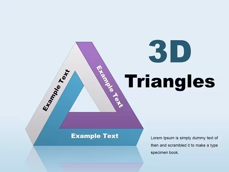 3D Triangles Keynote Charts: Depth and Clarity in Every Angle