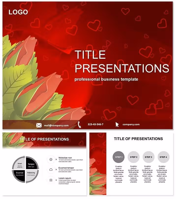Flowers and Love Romantic PowerPoint Slides