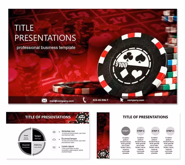Casino Chips - Art PowerPoint Template