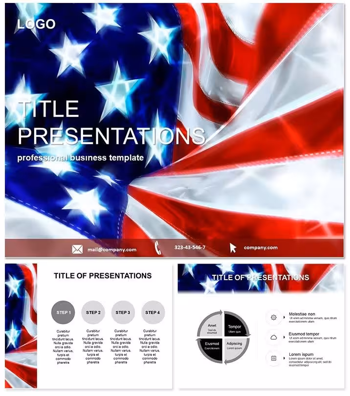 Patriotic Power: USA Flag Keynote Template
