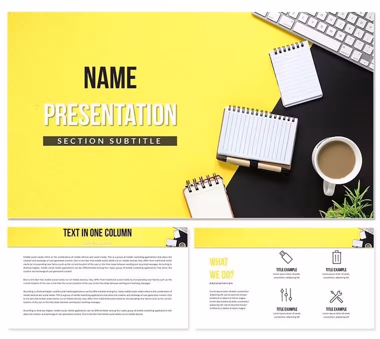 Daily Planner Keynote Template and Diagrams - Download Design