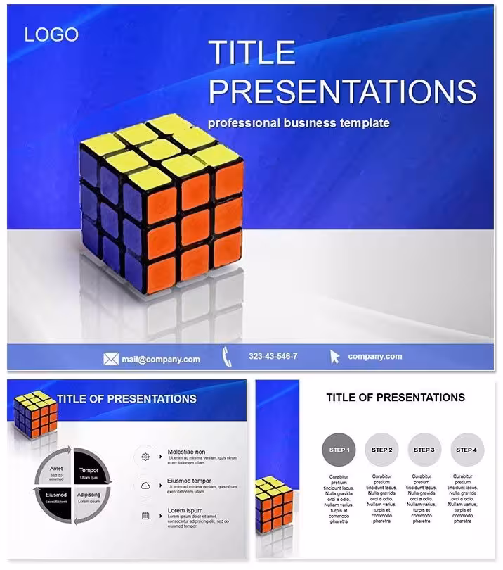 Rubik`s Cube PowerPoint Template: Twist to Brilliance