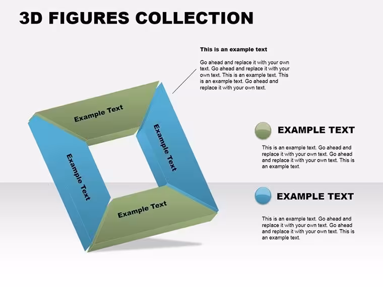 3D Square Collection Keynote Chart Template: Square Up to Stunning Visuals