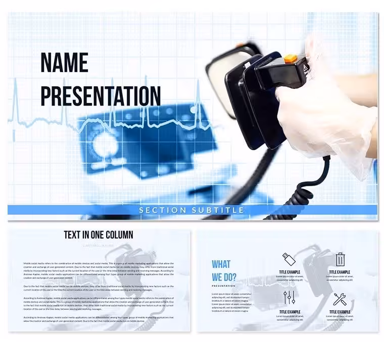 Medicine Defibrillator Keynote Templates - Themes