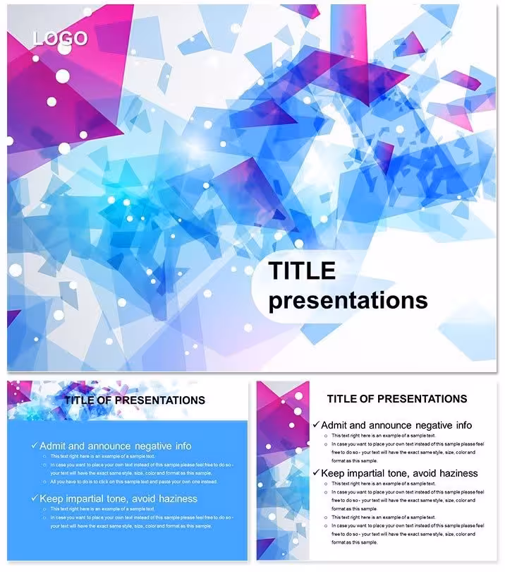 Abstract Colorful Plastic PowerPoint Template Design