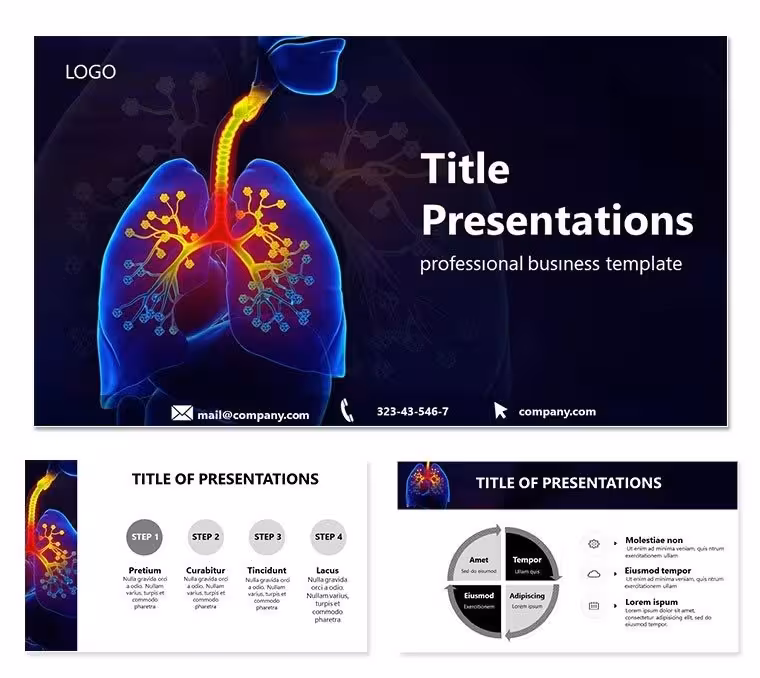 Infection of Lungs Keynote Template: Illuminating Invisible Threats