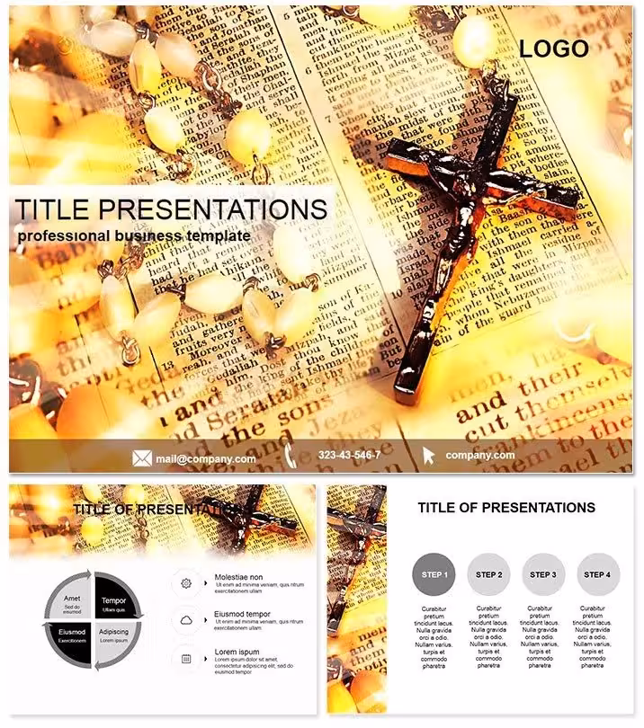 Bible and Prayer PowerPoint Template for Devotional Depth