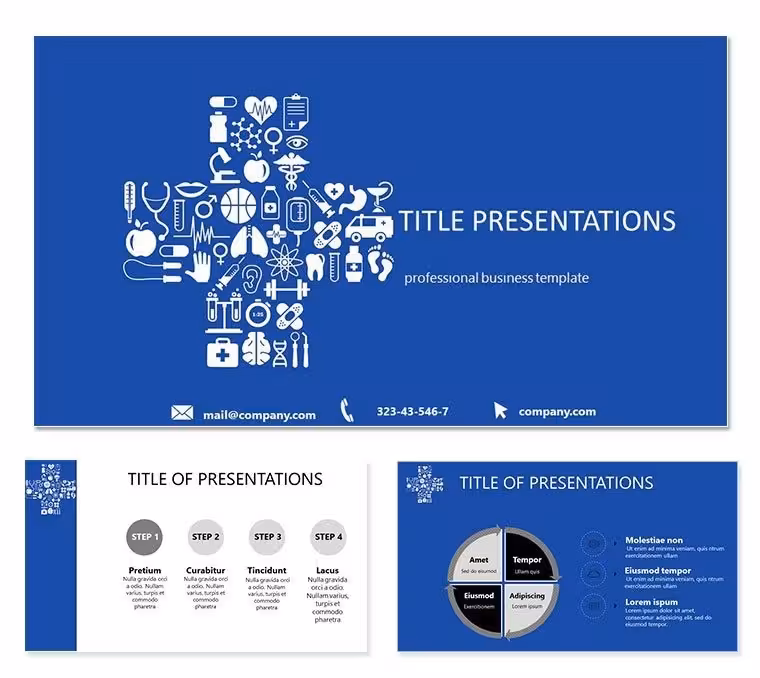Medical Cross Keynote Themes | Medical Infographics Template presentation