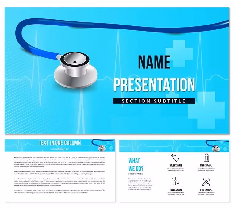 Professional Stethoscopes Keynote templates