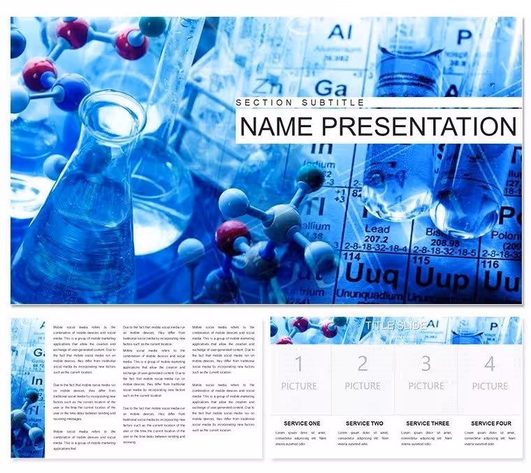 Chemistry Lectures Keynote Template: Ignite Minds with Molecular Visuals