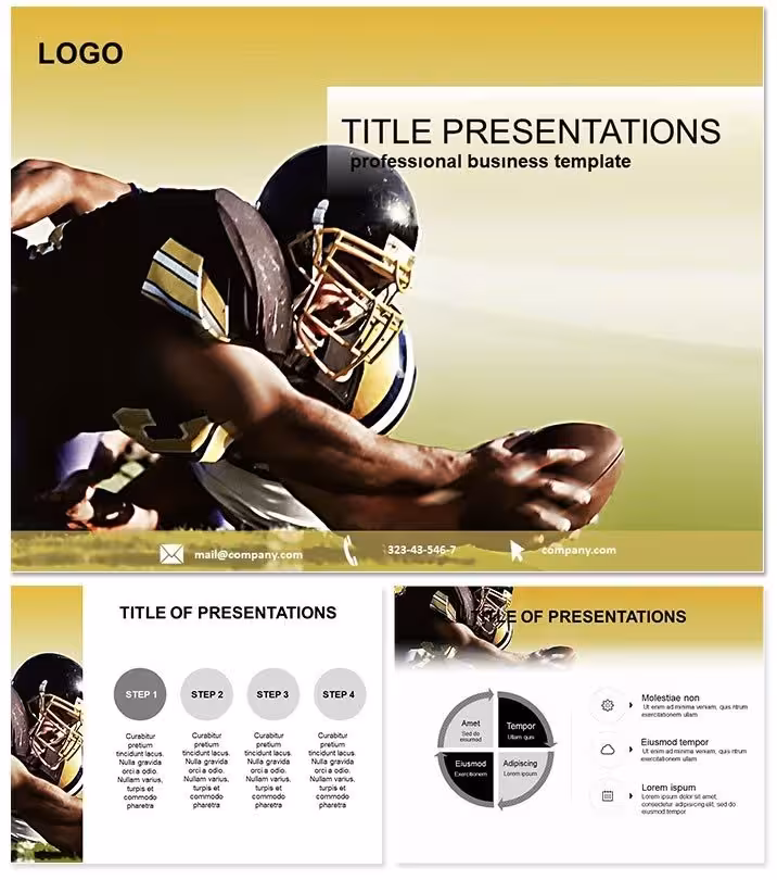 American Football Players Keynote Template: Spotlight Talent Dynamically