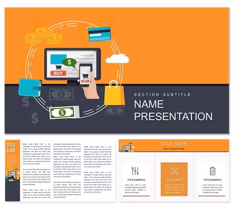 Online Shopping Keynote Template for Dynamic E-Commerce Decks